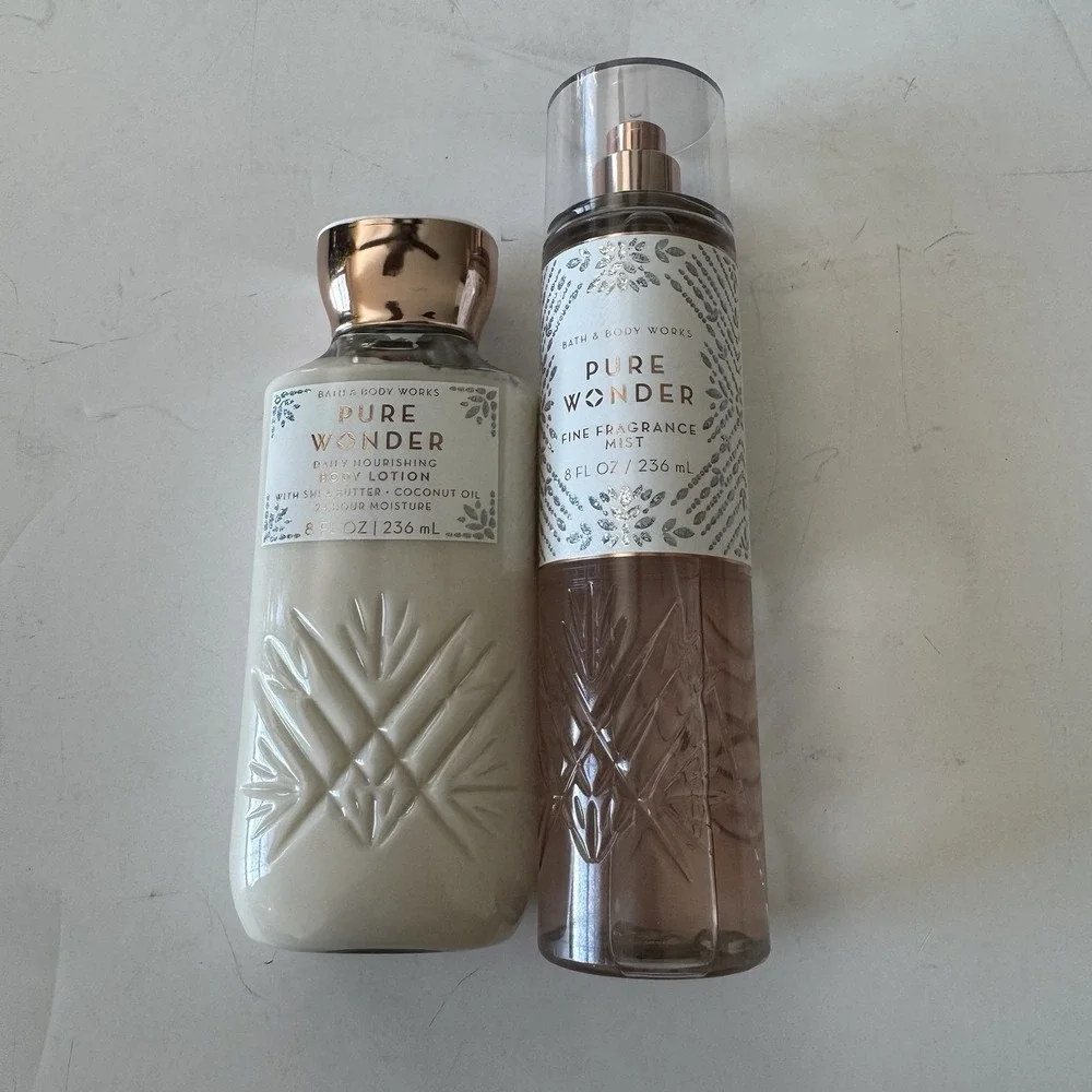 Bath & Body Works Pure Wonder Set Lotion and Fragrance Mist Full Size New BBW